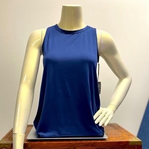 DYI - Navy Blue Tank Top with Upper Back Cut Out